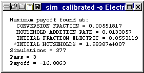 Calibrate payoff